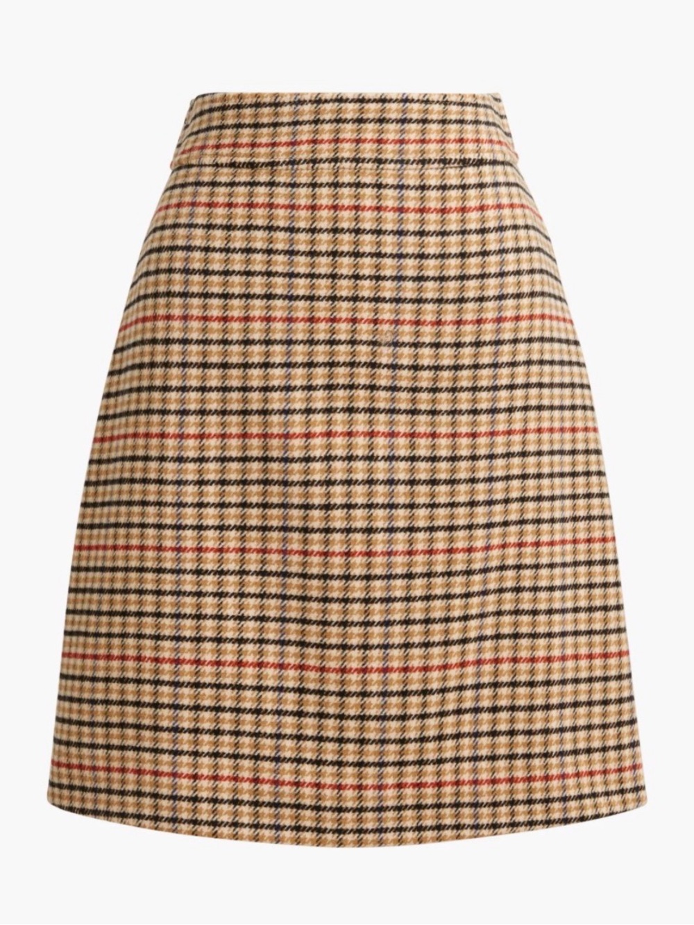J. Crew Wool-Blend Mini Skirt in 
Houndstooth